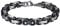 Cupimatch Königskette Armband Herren Edelstahl Biker Armband, Rechteck Armketten Fahrradkette Motorradkette Hochglanz Poliert Rock Armreif 22cm, Silber (Typ3)