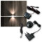 world-trading-net - LED Glasbodenbeleuchtung Clip-3D im 6er Set, schwarz, Leuchtfarbe kaltweiß, inklusive Netzteil