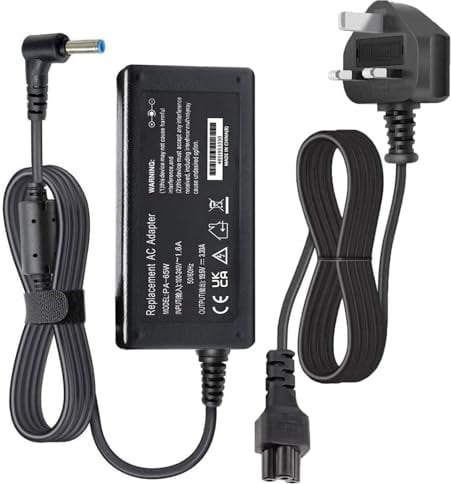 HP Laptop Charger 65W, Compatible With HP Stream 11 13 14 X2 Series, HP Envy, HP Spectre, HP Chromebook 11 14, HP Pavilion x360 11 13 15, ProBook G3 G4 G5 G6 G7, and More.