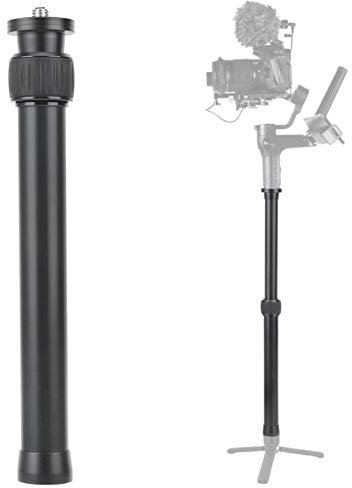 PUSOKEI Stativ-Verlängerungsrohr, 2 Abschnitte Verlängerungsrohr Verlängerungsstange mit 2 Abschnitten mit 1/4 Zoll 3/8 Zoll Schraube, Einstellbar 25-41cm/9.8-16,1 Zoll