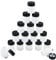 WANDIC Paint Touch Up Bottles, 30 Pieces Touch Up Plastic Bottle with Brush and Mixing Ball Paint Applicator Bottle for Car Wall and Hobby Painting -30 ml