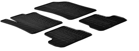 AROBA GL0123D Design Gummi Fußmatten kompatibel mit Citroen DS3 ab BJ. 03.2010> erhöhter Rand 4 TLG Farbe Schwarz Gummimatten Automatten passgenau