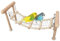 WideSmart Vogel-Sitzstangen für Papageien,Vogel-Sitzstangen für Papageien Papageienspielzeug Käfigspielzeug zum Aufhängen Schaukeln Seil-Holzleiter Vogelspielzeug Vogel Seil Schaukel für FinkenAras