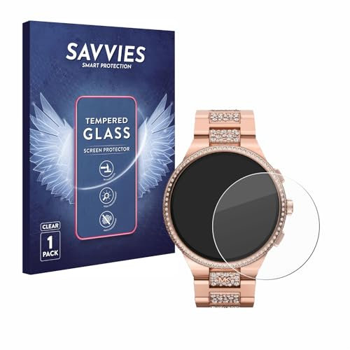 savvies Verre Trempé pour Michael Kors Camille Gen 6 MKT5147 Vitre Protection Ecran, Film Trempé de Verre, Dureté 9H