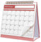 NUOBESTY Tischkalender 2024–2025 – Akademischer Tischkalender Tischkalender Januar 2024–Dezember 2025 (Rosa) Büro-Desktop-/Wandkalender Für Einfache Organisation