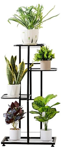 Plant Stand, Indoor Outdoor Planter Display Stand, Flower Pot Holder Shelves Rack, Multi-Layer Retro Design Plant Stand for Patio Garden Corner Balcony, Living Room