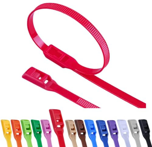 100 unidades brida cabeza plana 350 x 8 mm seguras para parque infantil castillos hinchables bolas seguridad para niños bebes duraderas agarre fuerte (Rojo)