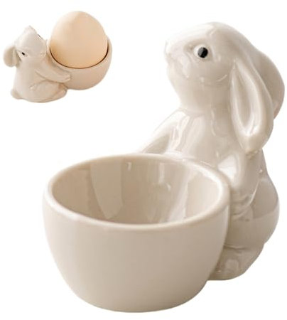 Teksome Hueveras de cerámica,Huevera expositora,Desayuno Huevera Cocida Cerámica | Soporte para Huevos para Huevos Duros y Blandos para Sala de Estar, Dormitorio, estantería, balcón, Sala de Estudio