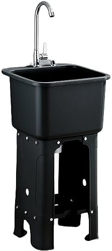 ORNDYDM Stainless Steel Sink,Kitchen Sink Unit,Outdoor Sink,Commercial Sink,Utility Sinks,Stainless Steel Sink Units,Free Standing Sink,Outdoor Garden Sink,Portable Sink,Utility Sinks black