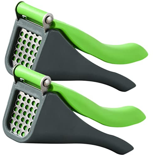 LABRIMP 2 Pezzi Manuale Spremiaglio Multiuso Tritacarne Aglio Pelapatate Creatore Di Purea Di Aglio Girarrosto Per Aglio In Acciaio Inossidabile Utensile Da Cucina Frantoio Per Aglio