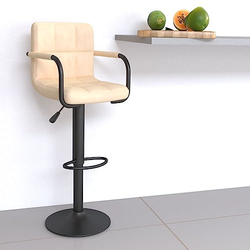 KTHLBRH Stehhocker Kitchen Chair Bar hocker Barhocker Creme Samt