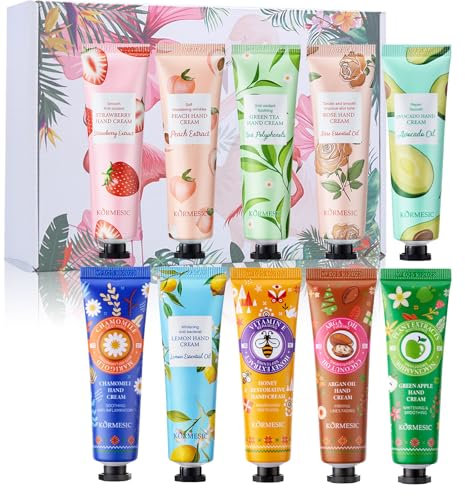 Hand Cream Gift Set,10 Hand Cream Lotion For Very Dry Hands, Moisturizing Handcream Natural Extracted Non-Greasy,Hand Cream Set For Travel,Gifts For Women,Christmas Birthday Pamper Gifts