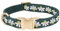 YUDOTE Hundehalsband aus weichem Cord mit Jacquard-Band, Hochwertig Gemustert Blumenmuster für Kleine Hunde den täglichen Gebrauch, Grün