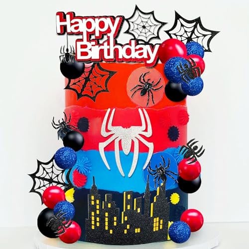 Roaring Good Time Spider Kuchen Deko Cupcake Toppers Superhero Tortenfiguren Kindergeburtstag Kuchen Hero Tortenaufleger Superhelden Cake Topper Für Kinder Geburtstag