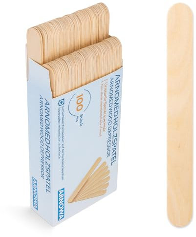 2000x ARNOMED Spatule en bois, bâtonnets pour bricoler, spatule en bois 15x1,8cm, DIY, bâtonnets de glace jetables pour bricoler, spatules pour cosmétiques, accessoires de bricolage