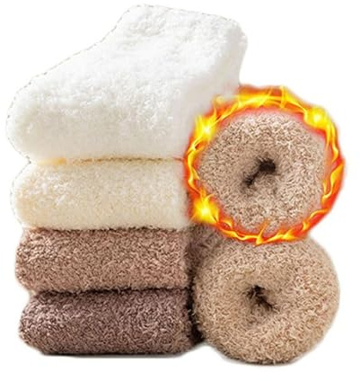 4 Paires Hiver Chaud Jambière Femme, Genouillères Polaire Épais Thermique Chauffe-Genou, Guêtres de Jambe Leg Warmer pour Femmes Filles