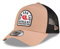 New Era Truckerkappe verstellbar Buffalo Cap Basecap Patch gebogener Schirm Mesh beige schwarz - One-Size