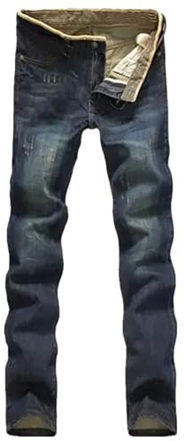 Jean extensible pour homme, coupe ajustée, coupe droite, coupe droite, coupe droite, coupe droite, coupe décontractée, taille élastique, bleu, XL