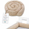 Totsy Baby Seitenschläferkissen Musselin Bettschlange Body Pillow 400 cm Baumwolle - Kopfkissen lang Bettrolle Schlafkissen Nackenrolle Beige C