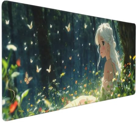 Gaming Tapis de Souris La fée, Grand Tapis de Souris XXL 1600x800x3 mm, Tapis Souris pour Clavier et Bureau, avec Bords Surpiqués et Dos Antidérapant, for Gamer Gaming Accessoire E-997