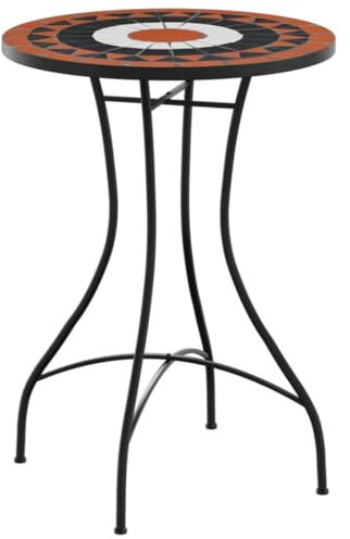 Kangqiling Bistrotisch mit Mosaik Terrakotta und Keramik, Orange, 4003401