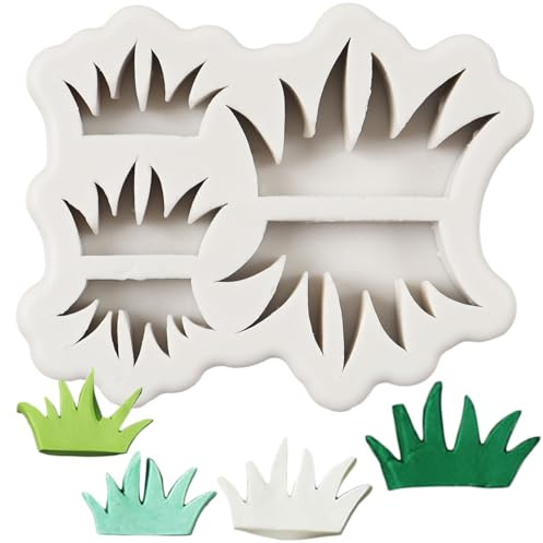 Sijiangmold Grünem Gras Silikonformen Gras Fondantform Für Kuchendekoration Schokolade Cupcake Topper Süßigkeiten Polymer Ton Blütenpaste