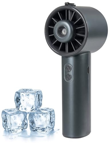 AWAVE ElecTrust Ventilateur Portable avec Eau et Batterie Rechargeable USB, 3 Vitesses, Brumisateur pour Bureau Voyage Camping, Noir