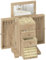 HOMCOM Schmuckkästchen Holz Schmuckschatulle mit 4 Ebenen Schmuckkasten mit Spiegel, Schubladen und seitlichen Klapptüren, Schmuckbox für Ringe, Ohrringe Braun