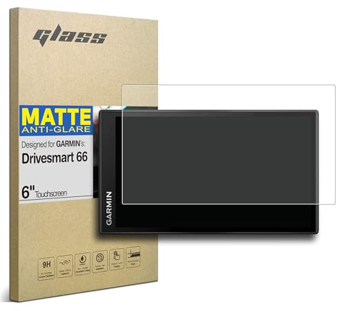 INNOSURE Protector de pantalla de vidrio templado para Garmin Drivesmart 66, navegador GPS con pantalla táctil de 6 pulgadas | Antirreflectante (mate)