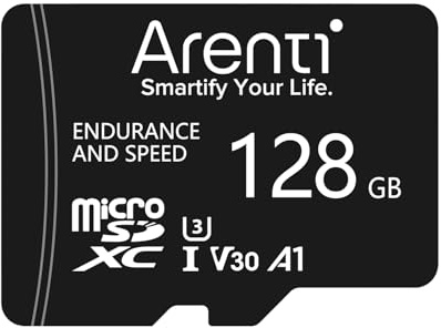 ARENTI 128GB microSDXC Memory Card for Arenti Security Cameras AInanny/B2/P2/O3/OP1/GO2/W2, C10, U3, V30