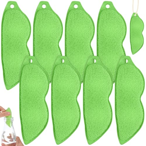 JAXICREY Pack of 8 Magic Beans Bottle Cleaner Sponge, Magic Beans Spong Bottle Cleaner, Bottle Cleaner Sponges, Bottle Brush Sponge, Kitchen Sponges in Pea Shape for Interior Cleaning by Flasch