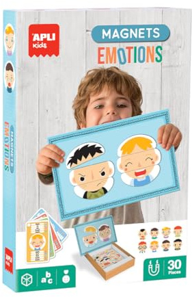 APLI Kids 20368 – Magnets Emotionen – Magnetisches Lernspiel für Kinder ab 3 Jahren – Lernen, Emotionen und Stimmungszustände zu identifizieren – Didaktisches Spiel APLI Kids
