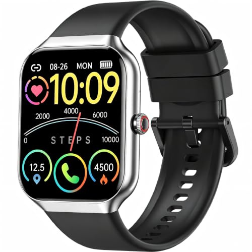 Reloj Inteligente Hombre Mujer, 1,91 HD, Llamadas Bluetooth, Sueño, IP68 | Smartwatch deportivo con 110+ modos, pulsómetro, monitor de sueño, 200+ esferas, música, cámara remota, alarma y clima local