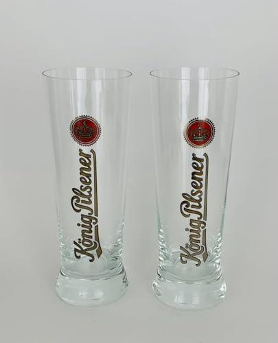 Generisch König Pilsener Bier Gläser 0,25l / Gläser/Bierglas/Sammler/Pilsglas/Bar/ 2er Set