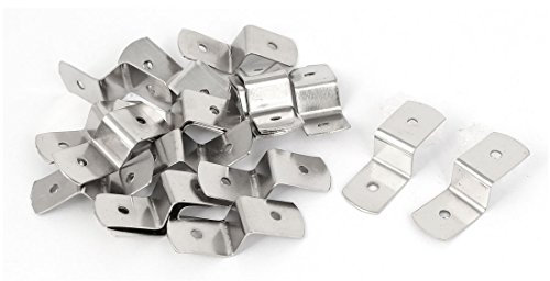 sourcing map 20 Stück 38x13x11mm Metall Z Form Aufhänger Bildaufhänger Zackenaufhänger Z-Winkel Fliegengitter Befestigung