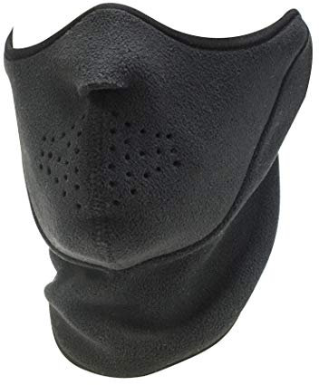 MUK LUKS Herren Neo Fleece Halbmaske, blackmuk LUKS, Máscara de Forro Polar, Farbe Negro Bekleidungszubehör, schwarz, Einheitsgröße