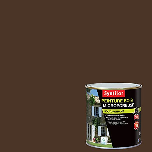 Syntilor - Peinture Bois Ultra Protect Brun Normand Satiné RAL 8014 0,5L