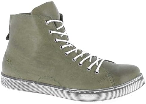 Andrea Conti Damen 0341500 Schnürboots Sneaker High mit Reißverschluss, Größe:37 EU, Farbe:Grün