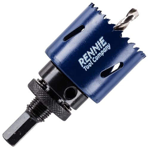 48mm Hole Saw Bi-Metal With Arbor And Pilot Drill. Circular Hole Cutter | For Stainless Steel, Steel, Sheet Metal, Wood, Plastic, Pipes & Drywall. Circular Holesaw Set M35 5% Cobalt Hole Cutter