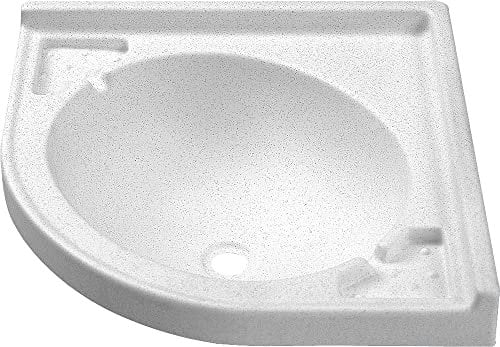 Lavabo d'angle Blanc sans bonde 418x418x150 mm