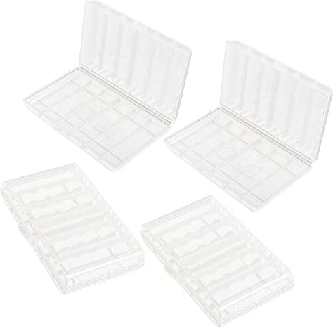 PNGKNYOCN AA/AAA Batterie-Aufbewahrungsbox, tragbare Batterie-Aufbewahrungsbox, hält 6 AA-Batterien oder 8 AAA-Batterien (4er-Pack)
