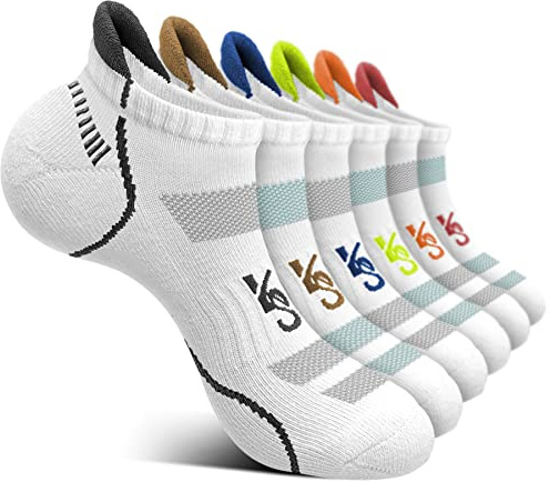 KEMISANT Mens Socks Trainer 6 Pairs, Mens Womens Athletic Socks Sports Running Socks for Outdoor Walking,Hiking,Climbing,Anti-blister Breathable Moisture Wicking