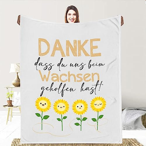 ACCZ Kuscheldecke Flauschige Personalisierte Decke Geschenke An Meine Erzieherin Geschenk Abschiedsgeschenk Kindergarten für Erzieher Weiche Decke Flanell Abschiedsgeschenk