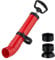 Relaxdays Pompa Sturalavandini Aria Compressa, 2 Inserti per Il Bagno, Stura Scarichi Intasati per Lavandino, Nero Rosso, 48 x 16 x 48 cm