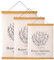 3-teiliges Set Magnetische Poster Bilderrahmen, Magnetisch Posterschiene Posterleiste, Posterhänger Posterrahmen Holz, Magnetische Holz Posterrahmen Für Drucken Kunstwerk，21cm,31cm,41cm (Teakholz)