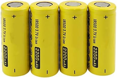 Batteria 3.7v 2200mah 18500 Li ION. Ricaricabile Per Torcia Elettrica Luce Di Emergenza Fotocamera Telecomando Gadget Elettronici Ecc.4 Pezzi