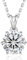 KRKC&CO Moissanite Kette Silber 925 mit Anhänger, 2 Karat Moissanit Diamant, VVS1 Reinheit D Farbe, Länge verstellbar 45+5cm, mit Geschenkbox, Geschenk für Damen Frauen Freundin Mama