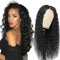 Weeybay Echthaar Perücke für Damen Perücken Water Wave Human Hair Wig 4X4 Lace Closure Wig Natural Black 150% Density Unprocessed Brazilian Remy Hair Glueless Wig for Woman 14 Zoll
