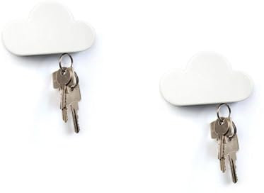 MAGICLULU 2St magnetischer Aufhänger cloud key holder magnetischer schlüsselhalter magnetic key holder schlüsselhaken Schlüsselanhänger wolkenförmiger Schlüsselhalter Weiß