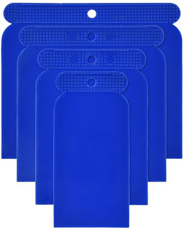 Spatola di Plastica, Set di 4 Spatole per Stucco per Carrozzeria, Spatola per Pittura, Spatola Giapponese, Raschietto per Stucco Leggero e Riutilizzabile per Lisciare Superfici, Rasatura, Cazzuola